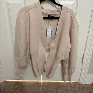 Light Beige Button Front Cardigan urband revivo size Xl fits 8-10